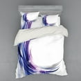 thumbnail image 2 of Ambesonne Abstract Bedding Set 3 Pcs, Wave Like Ombre Dots, Twin XL, Purple Blue and White, 2 of 3