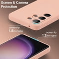 thumbnail image 3 of Case for Samsung Galaxy S23 Ultra 5G, Slim Liquid Silicone Case Shockproof Full Body Protection Phone Case with Anti-Scratch Microfiber Ultra Slim Soft Rubber Cover Cute Bumper - Pink, 3 of 14