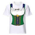 thumbnail image 4 of Pompotops Blouse Décontractée Mode Femme Imprimé Oktoberfest Col Rond T-Shirt Blouse Imprimée Tee Liquidation, 4 of 5