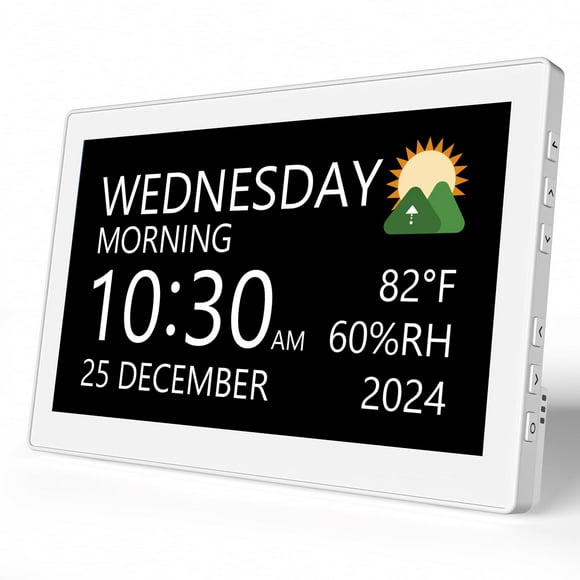 Reloj digital Raynic con calendario de pantalla grande de 10,1 pulgadas