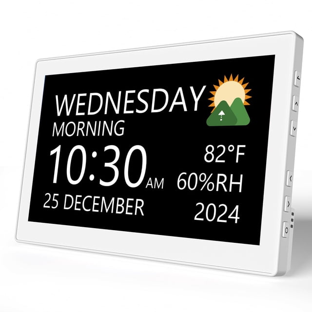 Reloj digital Raynic con calendario de pantalla grande de 10,1 pulgadas