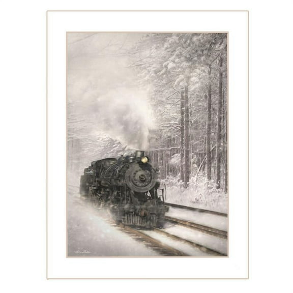 Snowy Locomotive by Lori Deiter Printed Wall Art Wood Multi-Color