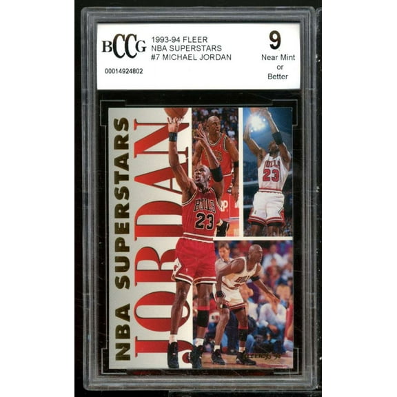 Michael Jordan Card 1993-94 Fleer NBA Superstars #7 BGS BCCG 9