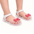 thumbnail image 5 of Gyujnb Girls' Cute Bow Decor Jelly Sandals Soft Sole Adjustable Strap Closed Toe Summer Beach Shoes, Closed Toe Flat Heel,9-9.5 Years, 5 of 7