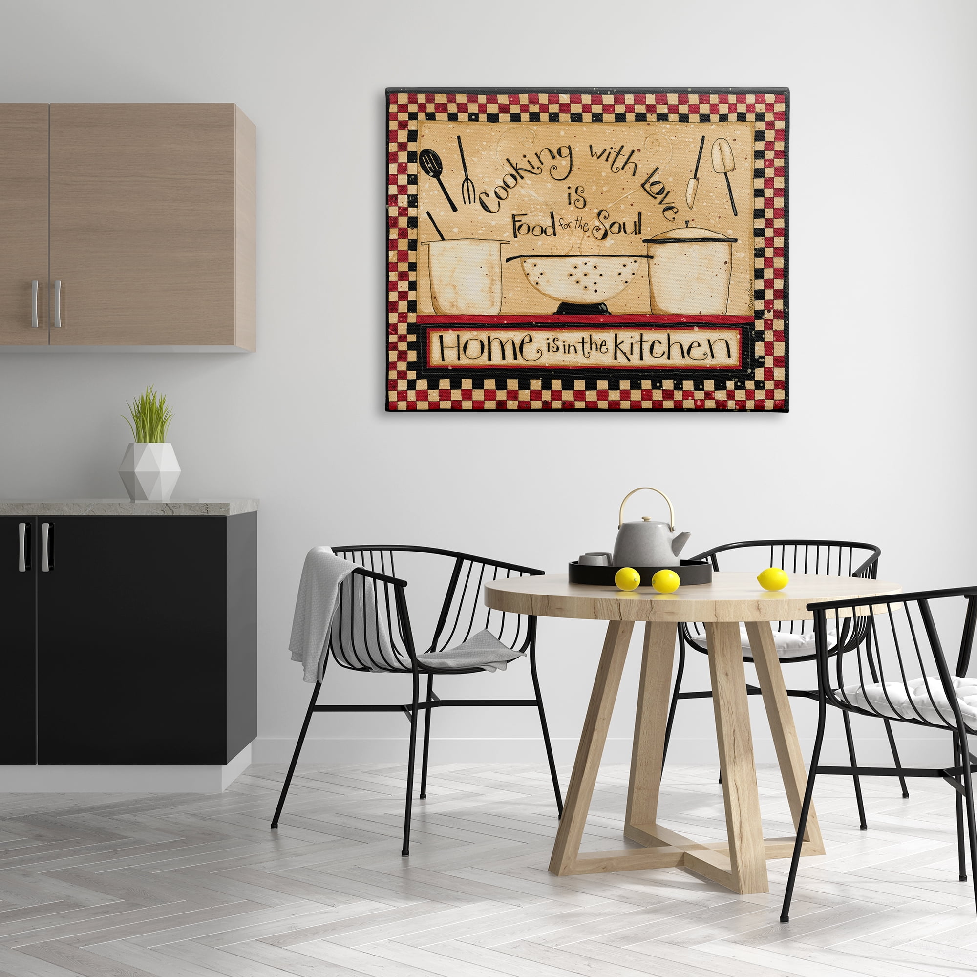 Stupell Industries Cooking With Love Traditional Family Kitchen Phrase Designed by Dan DiPaolo