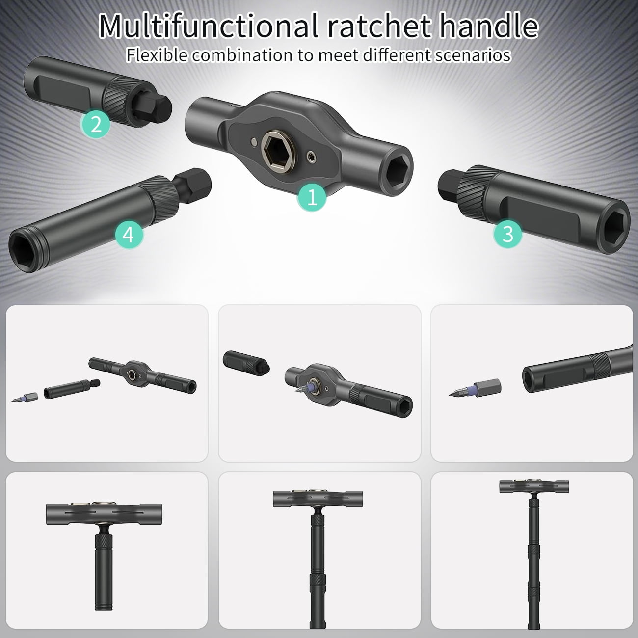 42 in 1 Magnetic Screwdriver Set, multi-purpose Ratchet Screwdriver Set, tool kit for home with Detachable Ratchet Handle, Portable Home Repair & DIY Project.