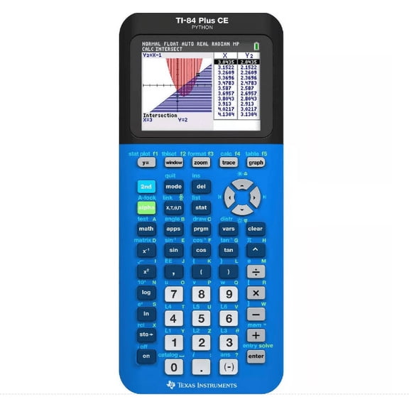 Texas Instruments 84 Plus CE Graphing Calculator - Bionic Blue