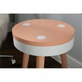 thumbnail image 3 of Powell Sherbert Kids Indoor Modern Wood Round End Table, White/Orange, 3 of 7