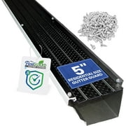 FlowGuard Gutter Guards 30-Year 5" Residential Gutter Cover System - Black - 102 Feet