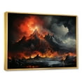 thumbnail image 2 of Designart "Volcanic Fury Under Moonlight VII" Volcano Floater Framed Wall Decor, 2 of 5