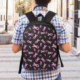thumbnail image 5 of Xecao Breast Cancer Awareness print Travel Backpack, Large Computer Backpack for Men Women, College School Rucksack Book Bag, 5 of 5