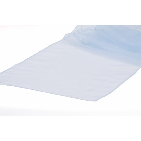 Organza Table Runner Approx. 13"x108" - Baby Blue