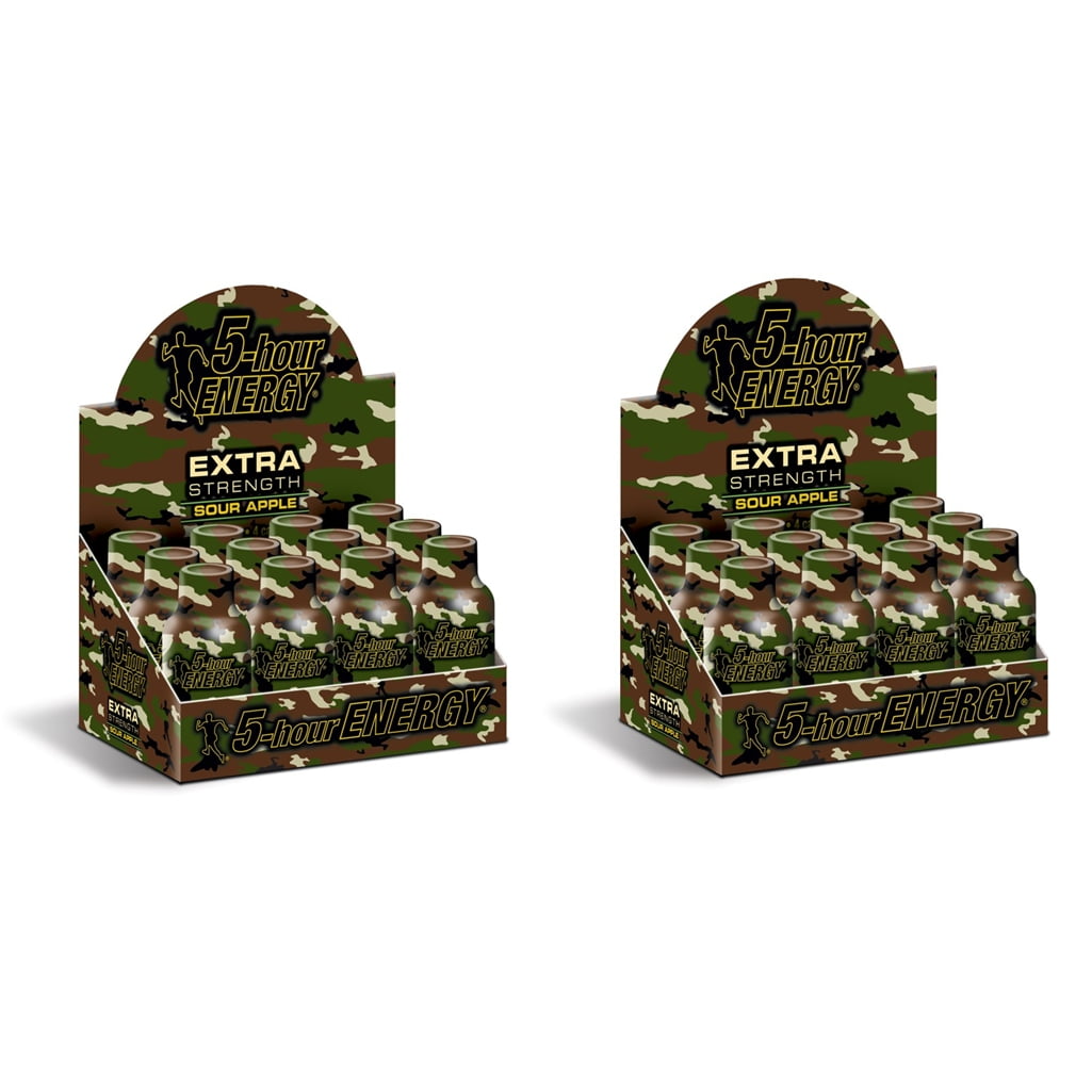 5 Hour Energy Shot Extra Strength Sour Apple- 24 Pack of 2 Ounce Bottles