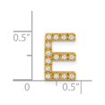 thumbnail image 4 of 14K Yellow Gold E Charm Pendant Diamond Round Initial, 4 of 4