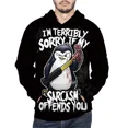 thumbnail image 2 of Sudadera con capucha de pingüino divertida con estampado 3D para hombre y mujer, moda Harajuku, ropa de calle, sudaderas informales, sudaderas con capucha, ropa para niños, 2 of 5