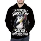 thumbnail image 2 of Sudadera con capucha de pingüino divertida con estampado 3D para hombre y mujer, moda Harajuku, ropa de calle, sudaderas informales, sudaderas con capucha, ropa para niños, 2 of 5