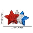 thumbnail image 3 of SLYNSHome 4th of July Party Favors Hair Accessories,Patriotic Red White Blue Glitter Star Hair Clips Independence Day Memorial Day Gift - Large, 3 of 7