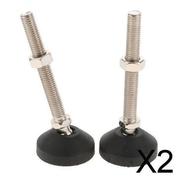 2x 2 Uds. Pies Niveladores de Muebles Giratorios Y Ajustables, Hexagonal Nivelador Pueden Girar para Ajustar 2 piezas