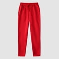 thumbnail image 2 of Gubotare Joggers Pants for Women Women's Baggy Wide Leg Pants Casual Drawstring Elastic Waisted Contrast Color Workout Track Pants (Red,XXL), 2 of 4