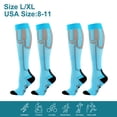 thumbnail image 2 of Calcetines de compresión deportivos - Calcetines de pantorrilla Calcetines elásticos - Calcetines de presión sobre la rodilla para maratón de ciclismo, 2 of 5