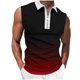thumbnail image 5 of Camisas de Suéter para Hombre, Gradación de Impresión Turndown Cuello Tanque Deportivo, Moda Casual sin Mangas Top, 5 of 8