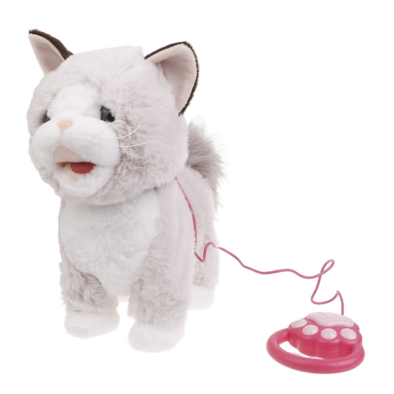 ZPAQI Leash Cat Plush Toy Electric Walking Cat Toy Simulation