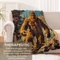thumbnail image 3 of Bigfoot Blanket for Kids Adults, Flannel Bigfoot Blankets Gifts for Sofa Couch Bed Living Room Soft Warm Cozy Bigfoot Decor Twin-XL, 3 of 7