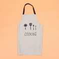 thumbnail image 6 of COSMOBETTY 2Pcs Waterproof Bakers Apron Beige Color Composite Material Half Body Style for Cooking Grilling Catering, 6 of 8