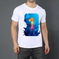 thumbnail image 2 of Mens Oversize T Shirts Painting (6)Casual Short Sleeve Basic Tees Crew Neck T-Shirt Funny Graphic Tees Black or White XS-5XL, 2 of 5
