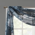 thumbnail image 4 of Madison Park Simone Printed Floral Voile Sheer Scarf in Navy, 42"x144", 4 of 5