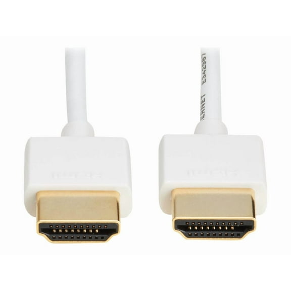Eaton Tripp Lite Series Slim High-Speed HDMI Cable with Ethernet and Digital Video with Audio, UHD 4K 60 Hz [M/M], White, 6 ft. [1.8 m] (p569-006-slim-w)