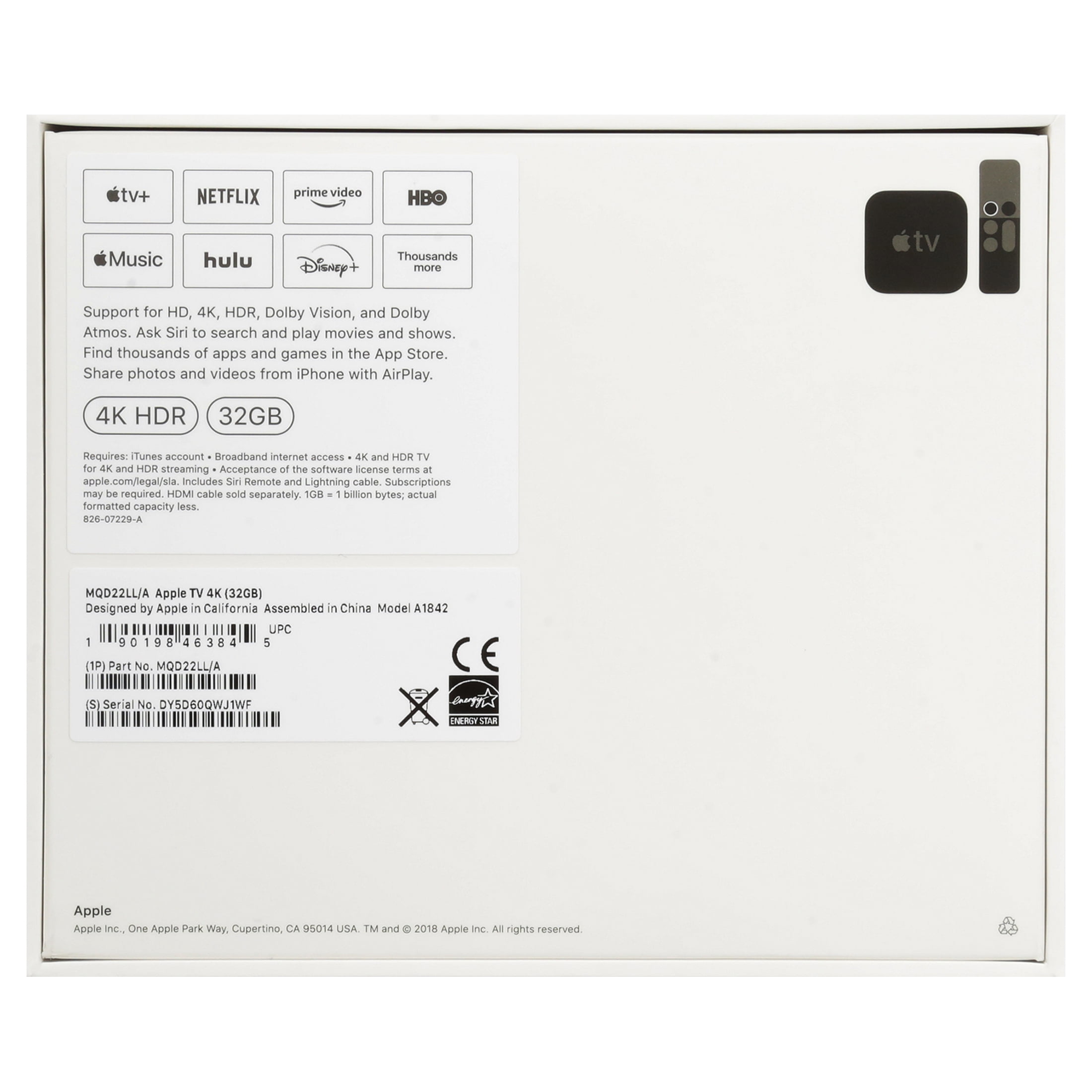 artilleri Mus sofa Apple TV 4K (4th Generation), 32 GB - Walmart.com
