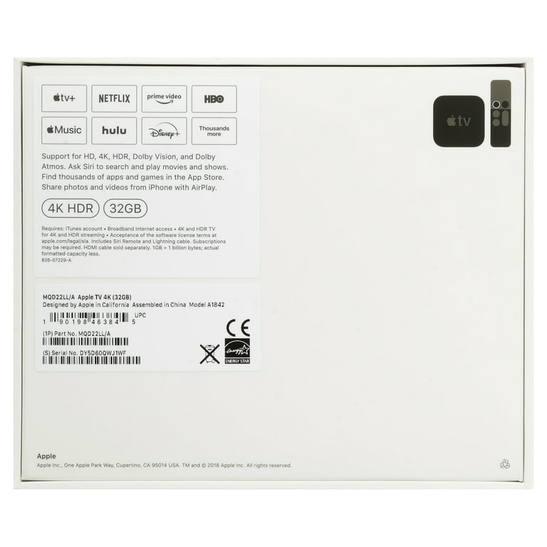 Apple TV 4K (4th Generation), 32 GB - Walmart.com