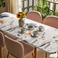 thumbnail image 3 of Spring Summer Wildflowers Table Cloths for 8 Foot Rectangle Tables, Farmhouse Retro Floral Botanical Patio Waterproof Elastic Fitted Tablecloths, Washable Rectangular Table Cover for Camping, 3 of 8