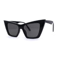 thumbnail image 3 of Womens Gothic Square Cat Eye Retro Fashion Sunglasses All Black, 3 of 4