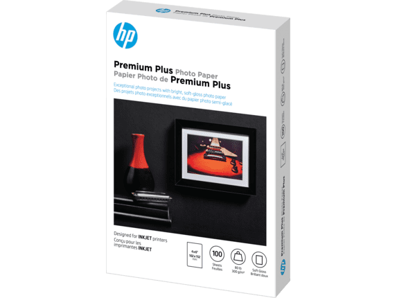 HP Premium 4 X 6 Gloss Photo Paper~Borderless~300 count~NEW~LABEL~#1~In Paper 