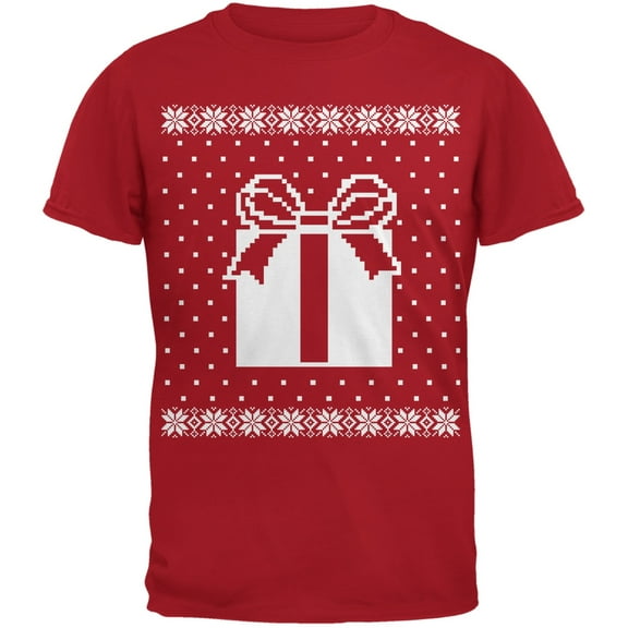 Big Present Red Adult T-Shirt
