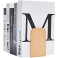 thumbnail image 3 of Wood Bookends,Non-Skid Bookend for Shelves,Heavy Duty Bookends,Book Stand for Books/CDs,1 Pair, 3 of 4