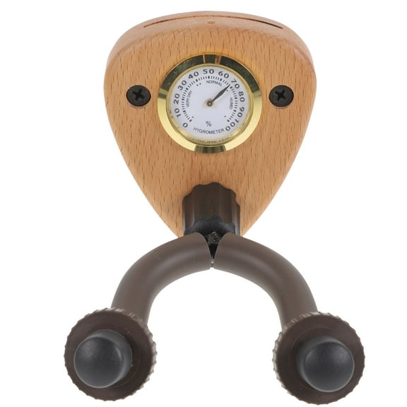 LABSERRON Guitar Wall Mount Hanger Metal Guitar Wall Holder with Hygrometer for Ukulele 1Set