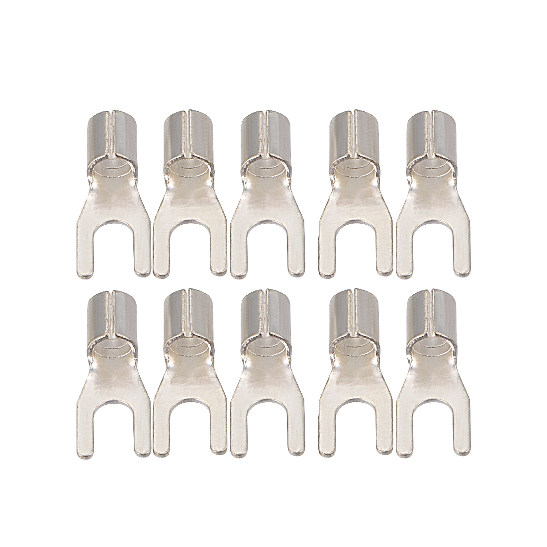 10Pcs UT2.53 NonInsulated UType Brass Crimp Terminals Wire Connector