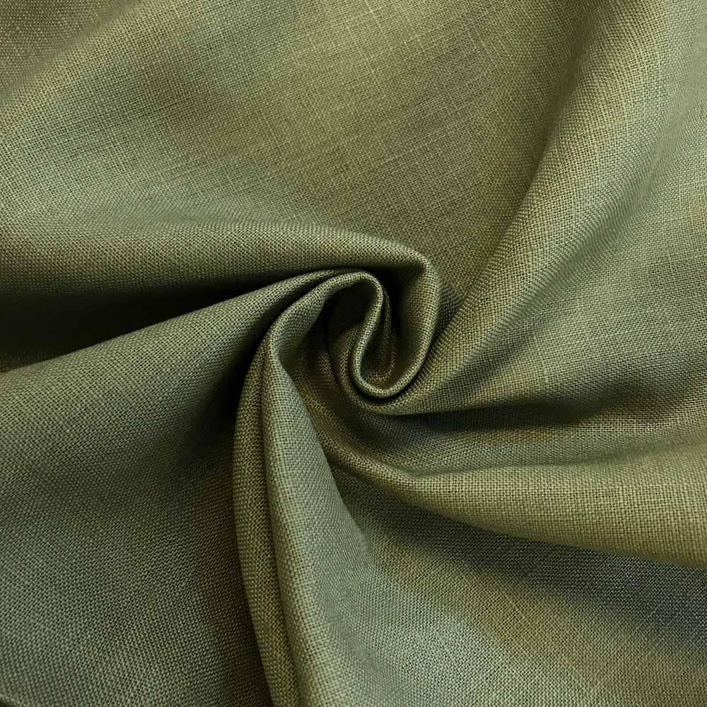 Linen Fabric 60" Wide Natural 100 Linen By The Yard (Olive)
