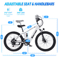 thumbnail image 6 of Narrak 26" Electric Bike for Adults, 750W Motor, 48V Built-in Battery Adult Electric Bicycles, Full Suspension Electric Mountain Bike, Step-Over/Thru E Bike,7 Speed, 6 of 7