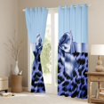 thumbnail image 3 of Feelyou Leopard Print Curtains Pack of 2 (52x84 Each), Blue Bowknot Window Curtains, 3 of 6