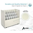thumbnail image 2 of AdirOffice Blue Print Storage Organizer- Mobile Roll File Cart, Construction Plan Holders, Blueprint Cabinet with Wheels (21 Slots, White), 2 of 10