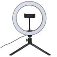 thumbnail image 3 of Cellphone 10 Inch  Fill Light Bright Dimmable LED Cellphone Round Lamp with Tripod for Live Streaming, 3 of 7