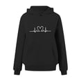 thumbnail image 4 of WEAIXIMIUNG Chandails pour Femmes Coupe Ample Mode pour Dames Automne Hiver Extérieur Ample Grande Taille à Lettres Imprimées Chandail à Capuchon à Cordon, 4 of 6