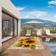 thumbnail image 3 of Sunflower Outdoor Rug for Patio/Deck/Porch, Non-Slip Large Area Rug 6 x 9 Ft, Oil Painting Summer Botanical Indoor Outdoor Rugs Washable Area Rugs, Reversible Camping Rug Carpet Runner, 3 of 8