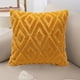 thumbnail image 1 of Flower Pillow Cover | Faux Lambswool Cushion Cover | Dark Gray Blue Yellow | Polyester Soft Decorative Throw Pillowcase | 1 Piece | 17.7x17.7 in | Removable | Home Sofa Decor, 1 of 6