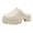 White, variant on Platform Clogs Mules for Women Fashion Casual Leather Closed Toe Chunky Lug Flatform Dress Backless Sandals Comfortable Walking Slip on Slides Shoes Summer White Size 9