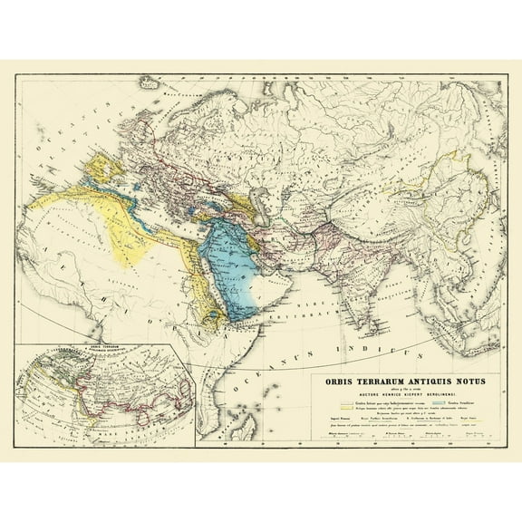 Historic Map - World Ancients - Kiepert 1903 - 29.79 x 23 - Vintage Wall Art